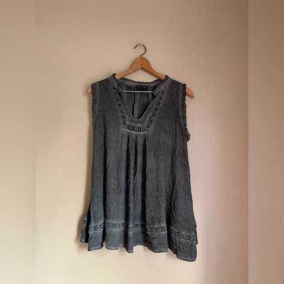Pol tank top, flowy boho  blouse bohemian coastal cowgirl coastal Grandma - Picture 1 of 6